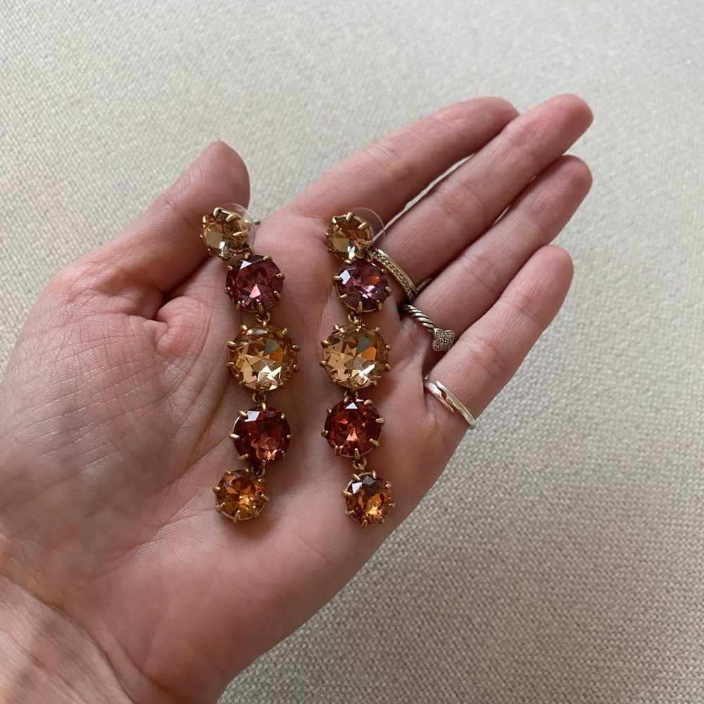 JCREW Crystal Drop Earrings